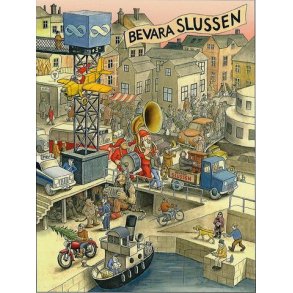 Vykort - Bevara slussen