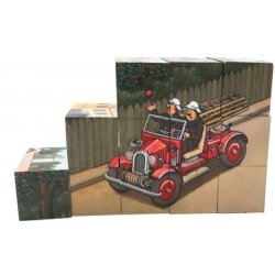 Brandbilar kub pussel