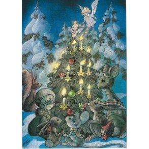 Vykort - Runt granen