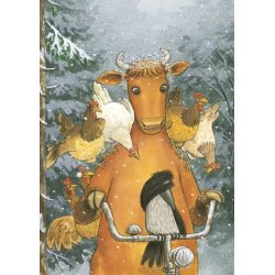 Vykort - Mamma Mu, cykeltur lucia