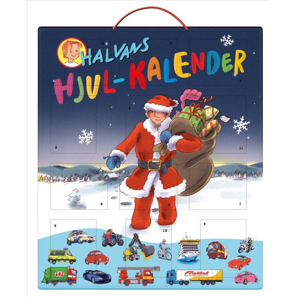 Halvans hjul-kalender - Kalender med 24 presentluckor