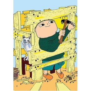 Vykort - Alfons �berg snickrar