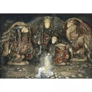 Vykort - Prinsessan och trollmor